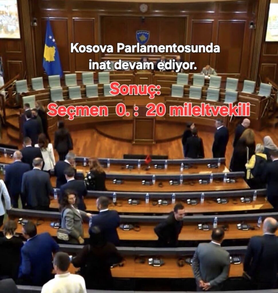 KOSOVA PARLAMENTOSUNDA İNAT DEVAM EDİYOR – Yeni Balkan