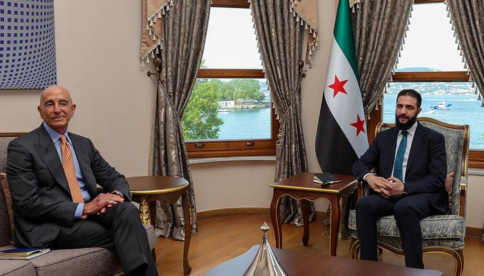 Suriye Cumhurbaşkanı Şara, ABD’nin Ankara Büyükelçisi Barrack ile görüştü
