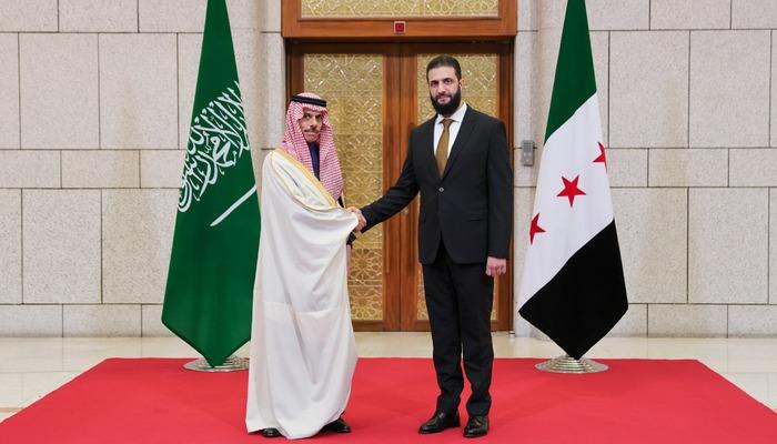 Suriye Cumhurbaşkanı Şara, Suudi Arabistan Dışişleri Bakanı Faysal bin Ferhan ile görüştü