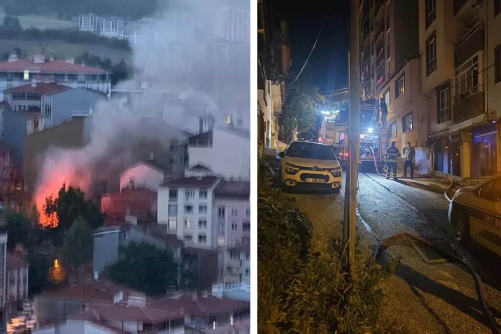 Bilecik’te yangın dumanları gökyüzünü kapladı