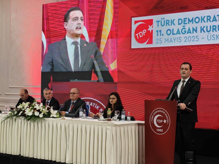 Türkiye’nin Üsküp Büyükelçiliği’nden TDP Genel Başkanı seçilen Zeynula’ya tebrik