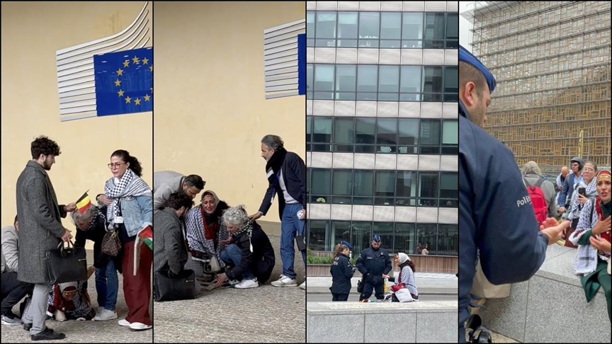 AB Komisyonu önünde “Gazze”ye ağıt