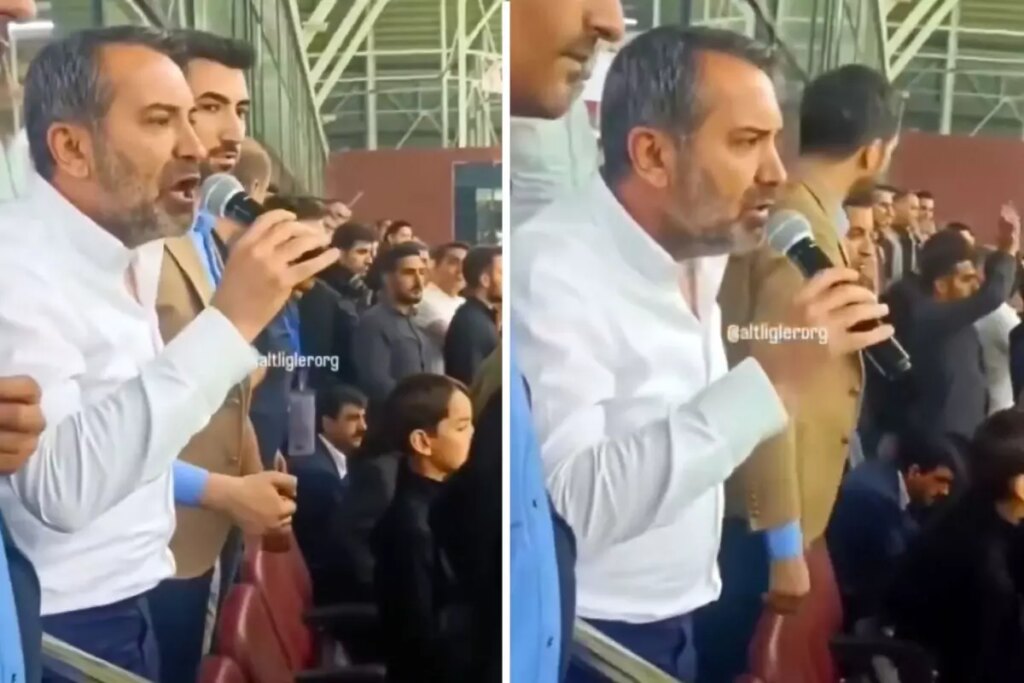 Yarıda kalan maçtaki olay anonsu Belediye Başkanı yapmış
