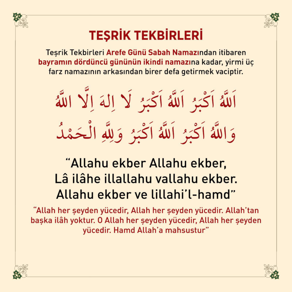 Teşrik Tekbirlerini unutmayalım – Yeni Balkan