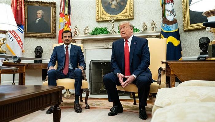 Katar Emiri Al Sani, ABD Başkanı Trump ile İsrail-İran gerilimini görüştü