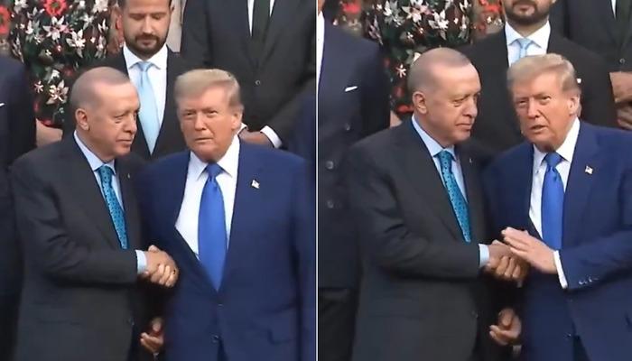 Cumhurbaşkanı Erdoğan ile ABD Başkanı Trump, NATO Liderler Zirvesi’nde yan yana geldi