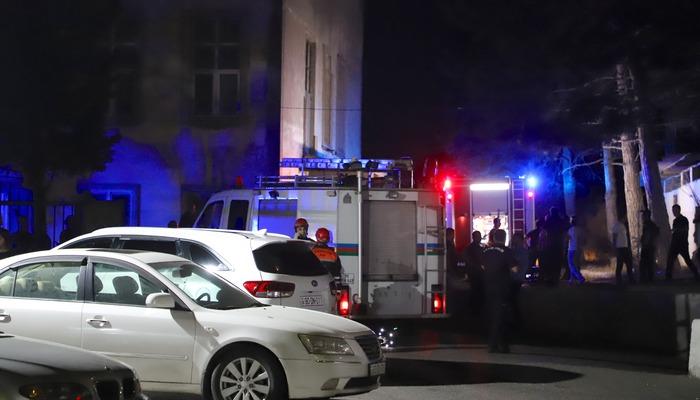 Bakü’de film stüdyosunda meydana gelen patlama sonucu yangın çıktı