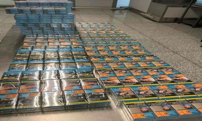 Priştine Havalimanı’nda 100 karton sigaraya el konuldu