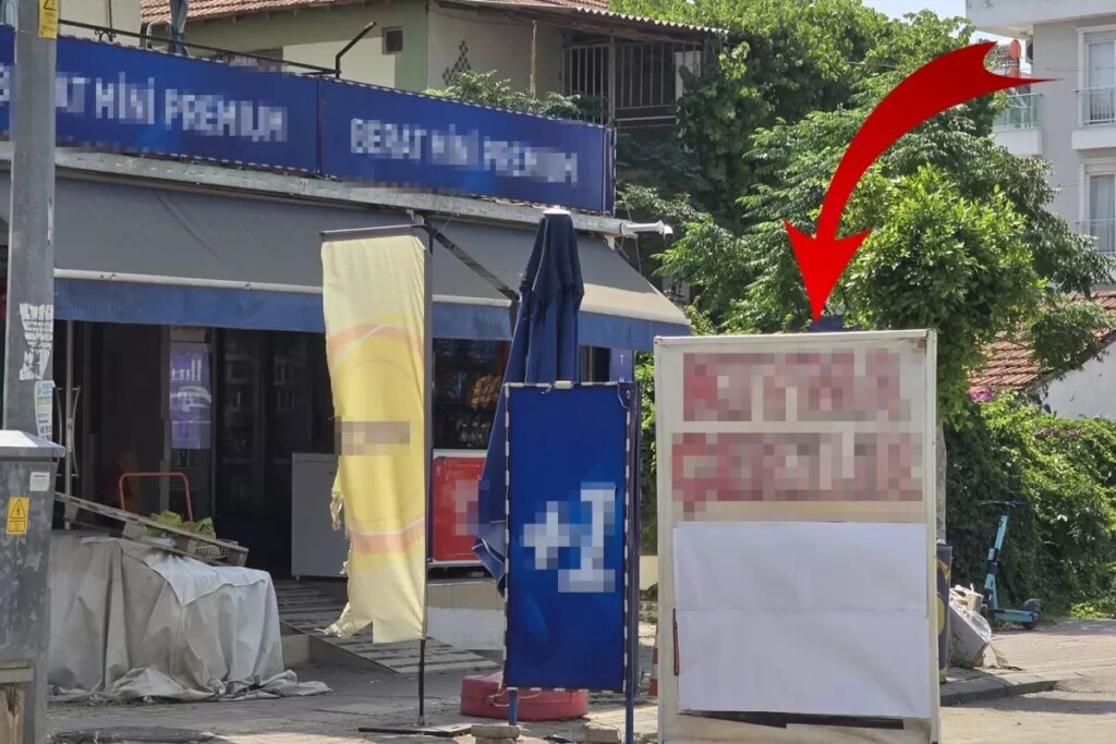Tekel bayisinde “kıyma çekilir” afişi