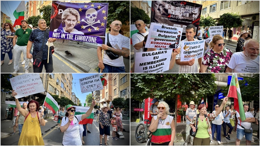Sofya’da Bulgaristan’ın avroya geçişi protesto edildi