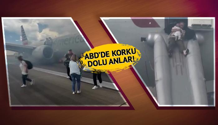 Korku dolu anlar kamerada! ABD’de 179 kişiyi taşıyan uçakta yangın çıktı, yolcular paniğe kapıldı…