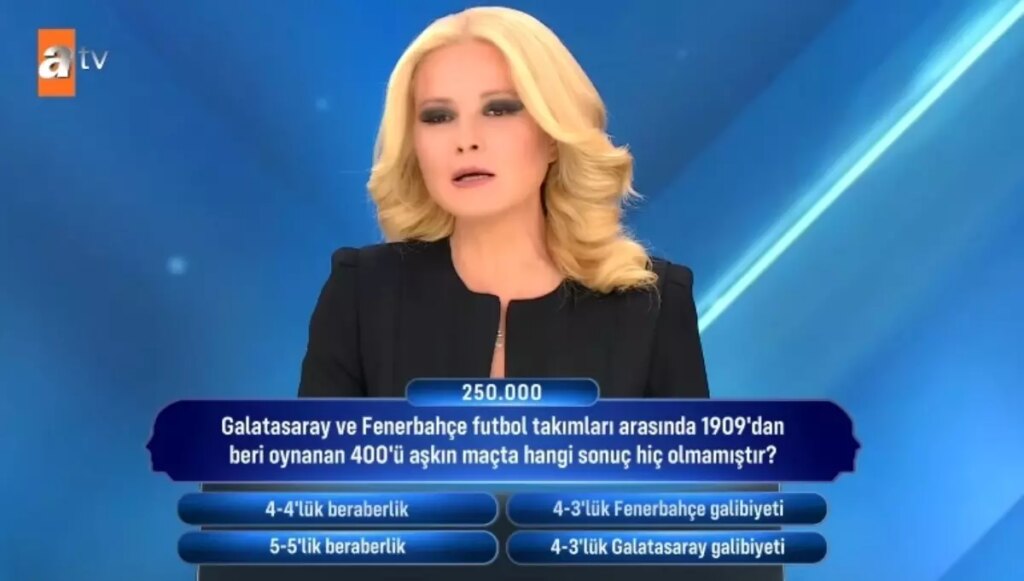 Galatasaray ve Fenerbahçe arasında 4-4’lük beraberlik, 4-3’lük Fenerbahçe galibiyeti, 5-5’lik beraberlik, 4-3’lük Galatasaray galibiyeti var mı?
