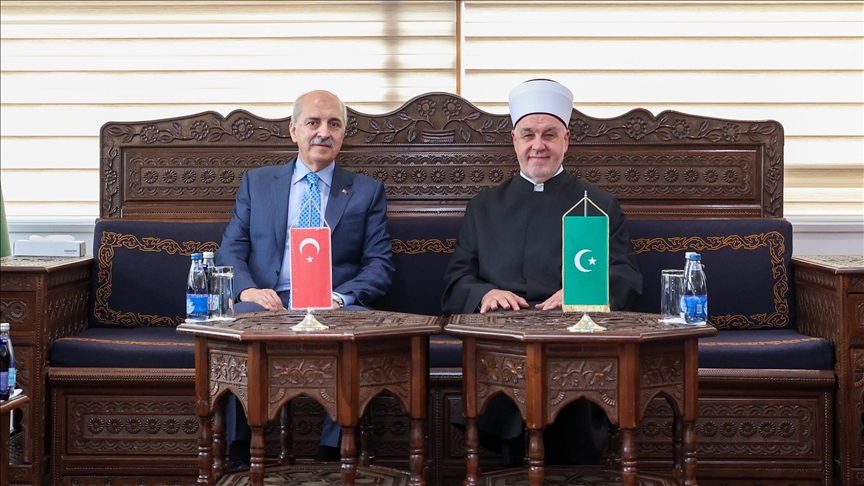 TBMM Başkanı Kurtulmuş, Bosna Hersek İslam Birliği Başkanı Kavazoviç ile görüştü