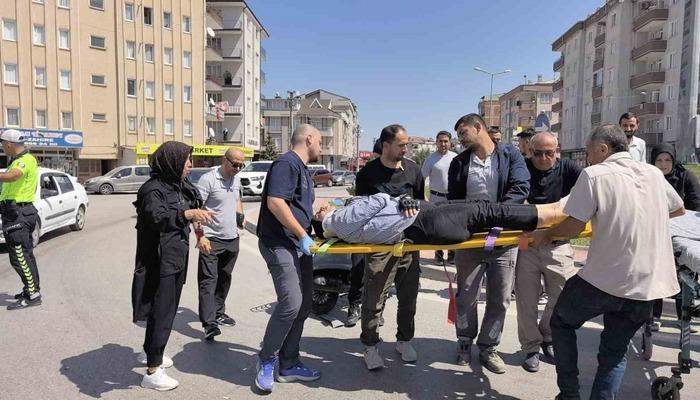 İnegöl’de motosiklet ile kamyonet çarpıştı