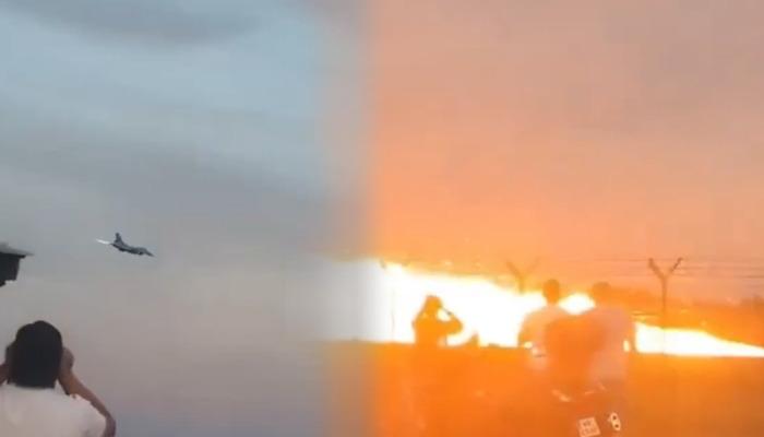 Polonya’da gösteri uçuşu faciayla sonuçlandı! F-16 alev topuna döndü