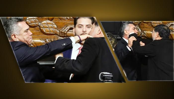Meksika Senatosu’nda ortalık karıştı! Muhalif lider Meclis Başkanı’na saldırdı… O anlar kamerada