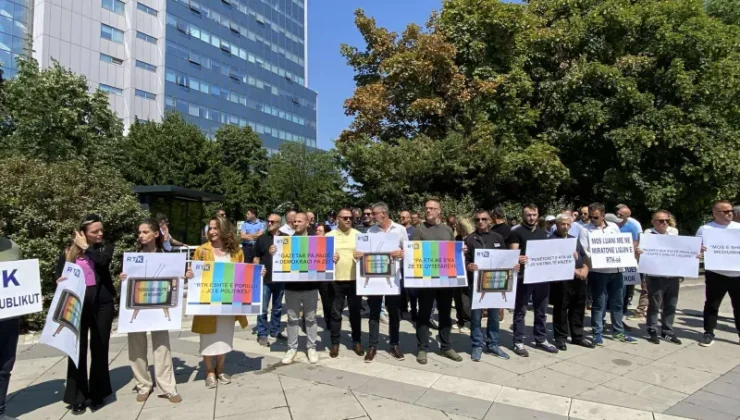 Maaşsız bırakılan RTK çalışanlarından protesto eylemi