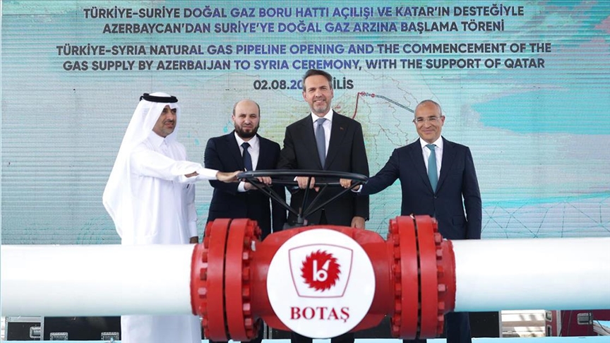 Türkiye’den Suriye’ye ilk gaz akışı başladı