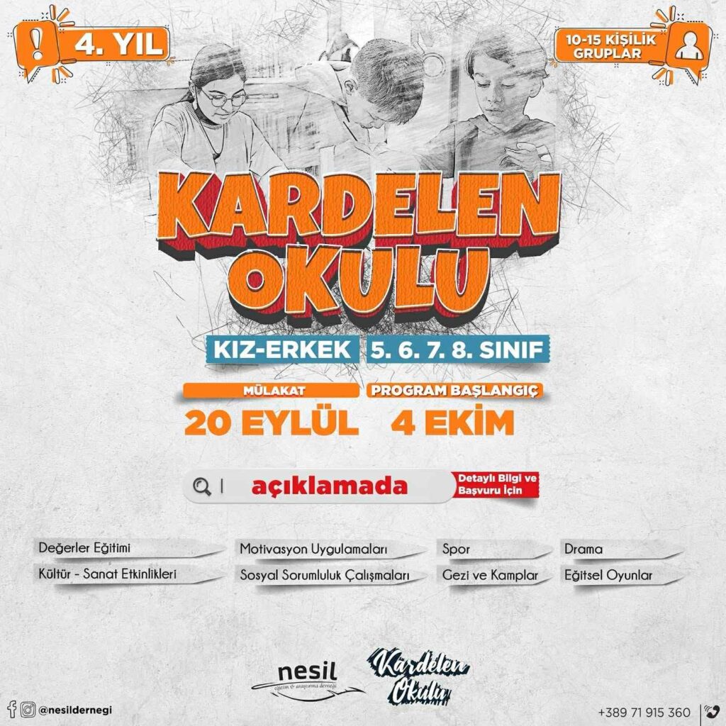 Kardelen Okulu 4. dönem kayıtları başladı