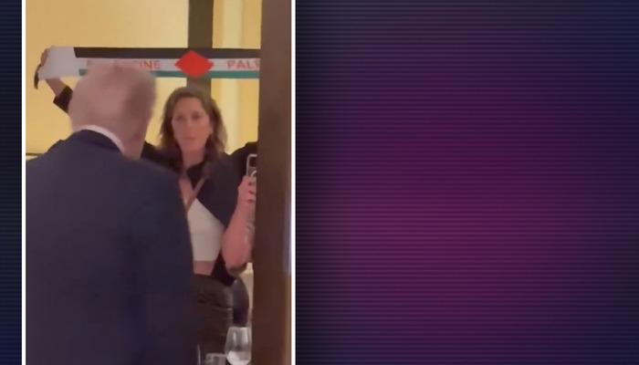 Trump’a ABD’nin başkenti Washington DC’de soğuk duş! Restoranda protesto: “Özgür Filistin”
