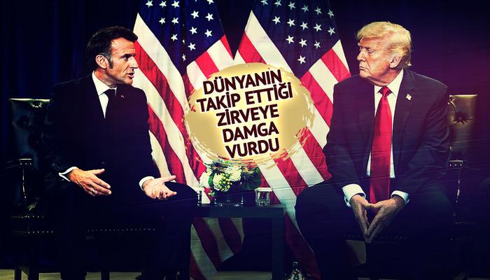 Kameralar önünde tartıştılar! BM Genel Kurul’una damga vurdu: Trump ve Macron Filistin’de anlaşamadı