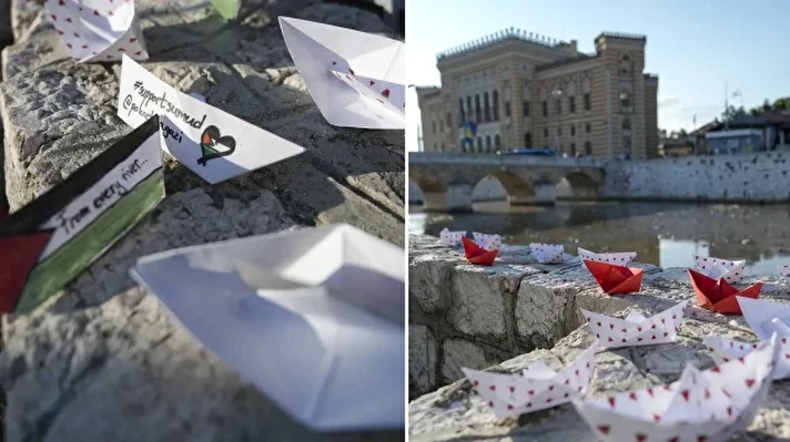 Bosna Hersek’ten Küresel Sumud Filosu’na “kağıttan gemilerle” destek