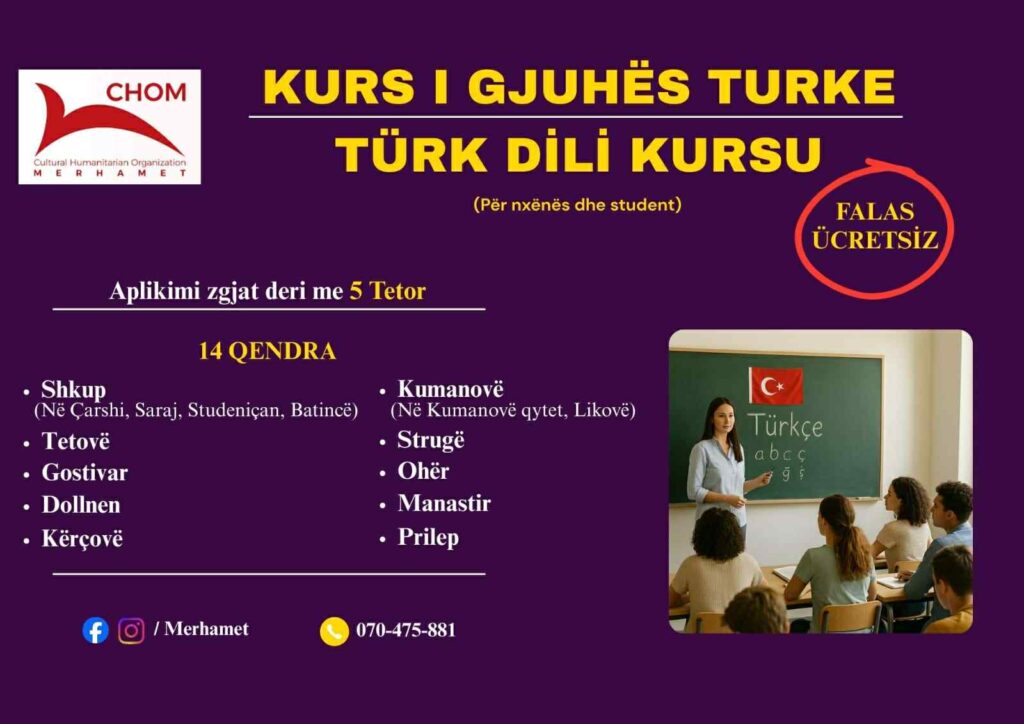 Merhamet Derneği’nin düzenlediği ücretsiz Türkçe kursları başvuruları başladı