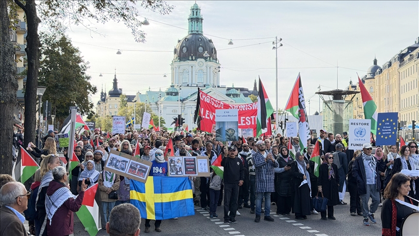 İsveç ve Berlin’de İsrail’in Gazze işgali protesto edildi