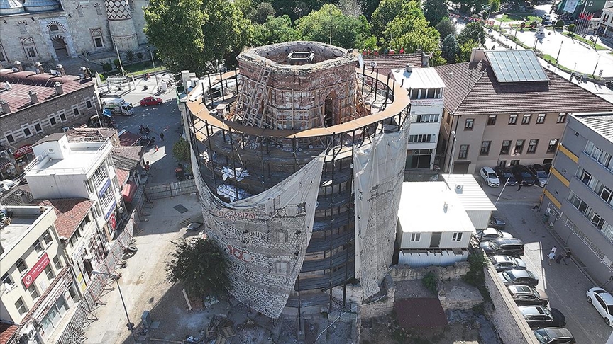Edirne’de restorasyonu süren Makedon Kulesi “Galata Kulesi” konseptiyle ziyaretçilerini ağırlayacak