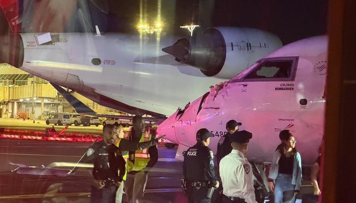 New York’taki LaGuardia Havalimanı’nda korkutan kaza! İki yolcu uçağı çarpıştı