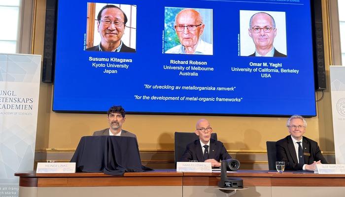 2025 Nobel Kimya Ödülü’nü Susumu Kitagawa, Richard Robson ve Omar M. Yaghi kazandı