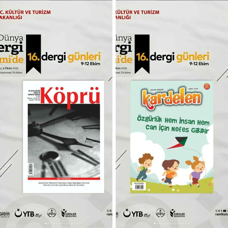 Üsküp’te çıkan Köprü Dergisi ve Kardelen Çocuk Dergisi İstanbul’daki dergi fuarına katılıyor