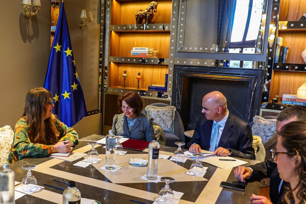 Cumhurbaşkanı Davkova, Avrupa Konseyi Genel Sekreteri Alain Berset ile Görüştü