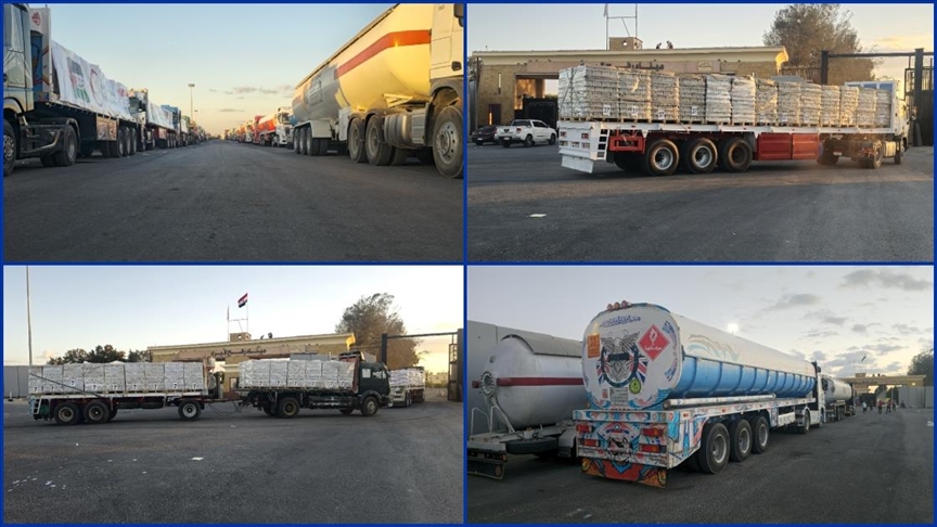 Gazze’deki hükümet: Gazze Şeridi’ne 15 Ekim’de sadece 480 yardım tırı girdi