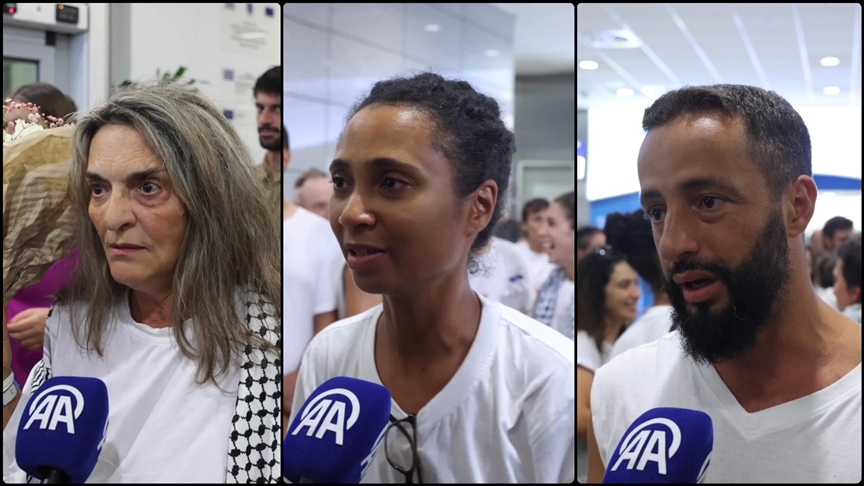 Yunanistan’a dönen Küresel Sumud Filosu aktivistleri, Gazze’ye desteğe devam edeceklerini söyledi