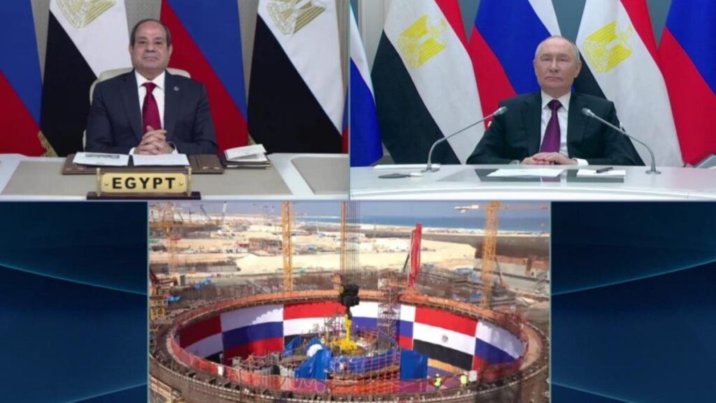 Putin ve es-Sisi, Mısır’da inşa edilen El-Dabaa Nükleer Santrali için düzenlenen törene katıldı