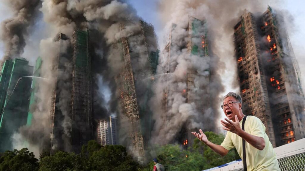 SON DAKİKA | Hong Kong’da gökdelenlerde yangın! 2 bin dairelik site alev alev yanıyor