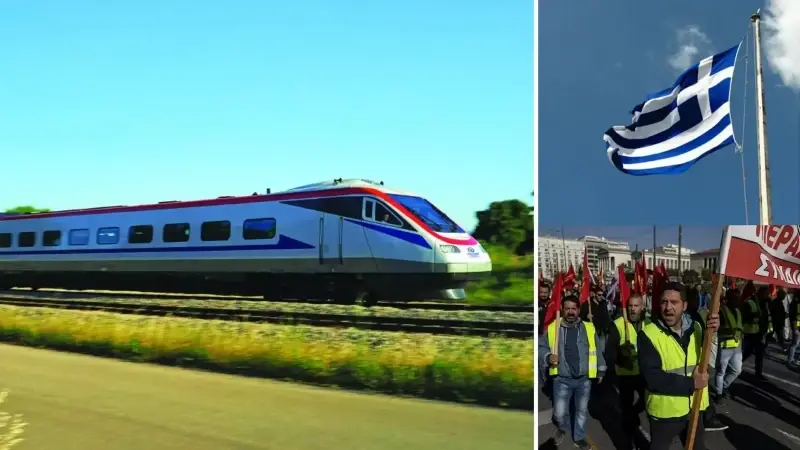 Yunanistan’da demir yolu çalışanları greve gitti