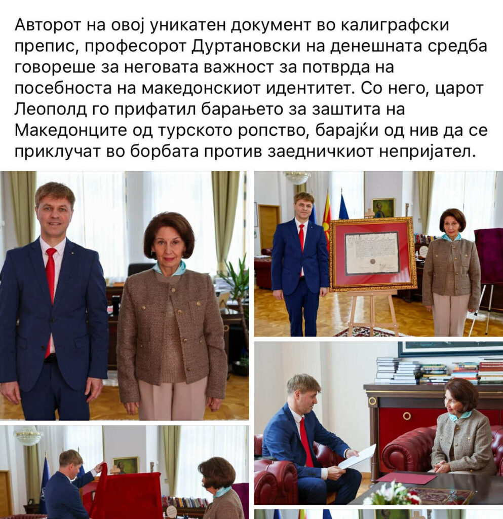 Cumhurbaşkanı Davkova’dan skandal ifade: “Türk esareti”