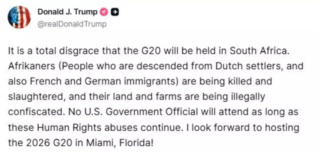 Trump’tan G20 Zirvesi’ne Sert Eleştiri: ‘Tam Bir Rezalet’