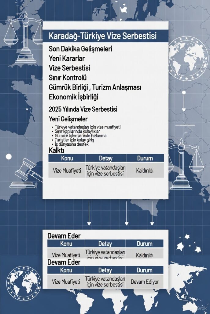 Karadağ-Türkiye Vize Serbestisi: 2025’te Kalktı mı Devam Eder mi?