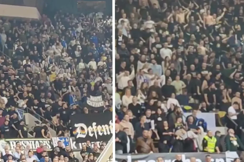 Bosnalı taraftarlardan Sırbistan Cumhurbaşkanı Vucic’e “Saraybosna’da insan avı” mesajı