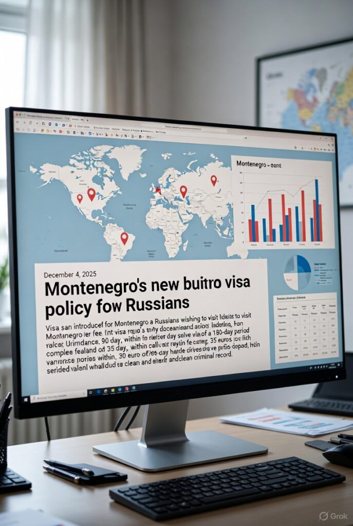 Karadağ Ruslara Vize Getirme Hazırlığı 2025: – AB Uyumu ve Turizm Endişeleri