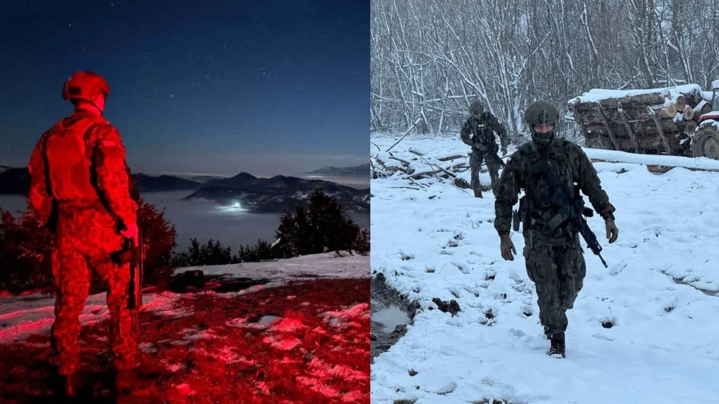 KFOR’dan gece gündüz sınır devriyeleri