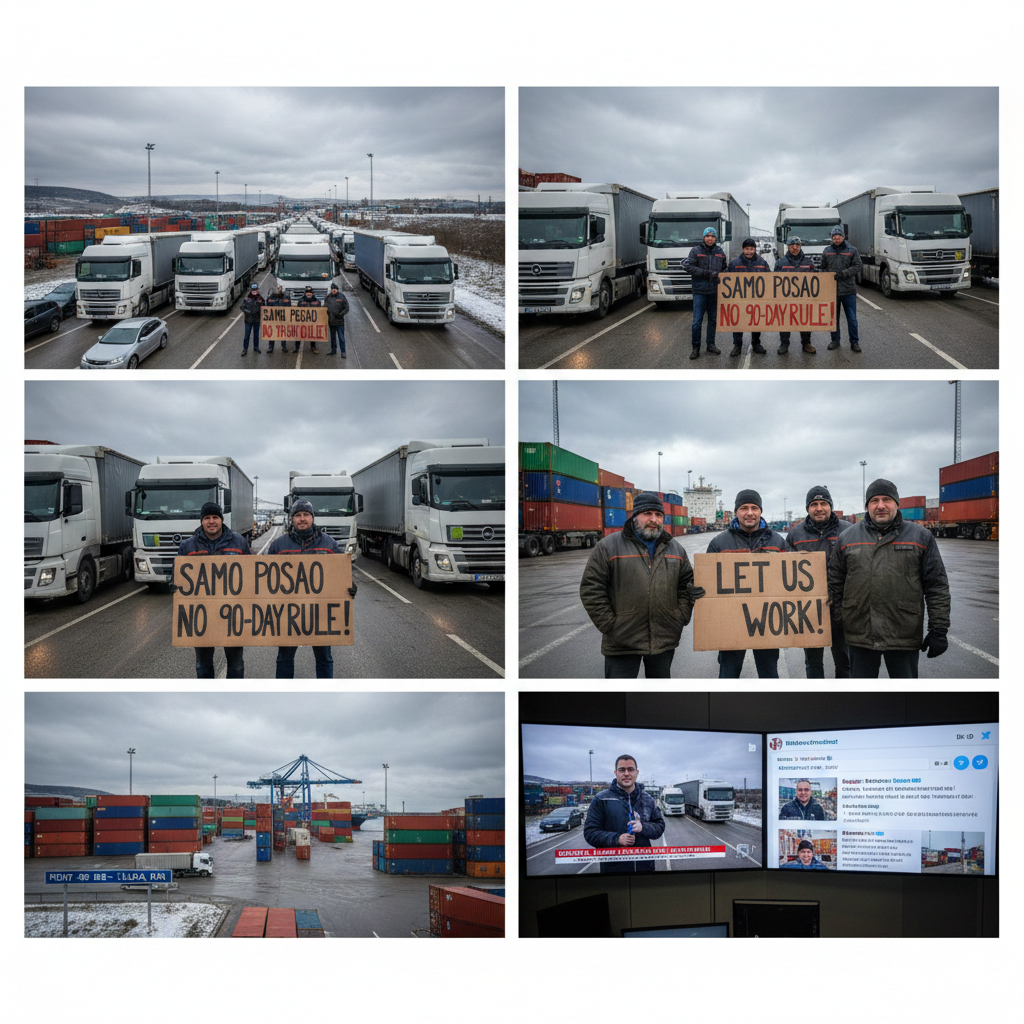 Balkan lojistik krizi kamyon kuyrukları