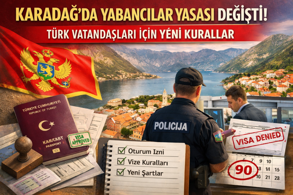 Karadağ Yeni Yabancılar Yasası 2026: Türk Vatandaşları İçin 5 Kritik Değişiklik