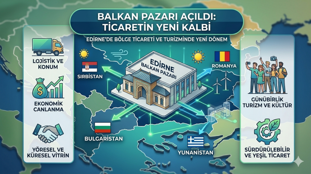 Edirne Balkan Pazarı Açıldı: Bölge Ticaretinde Yeni Dönem