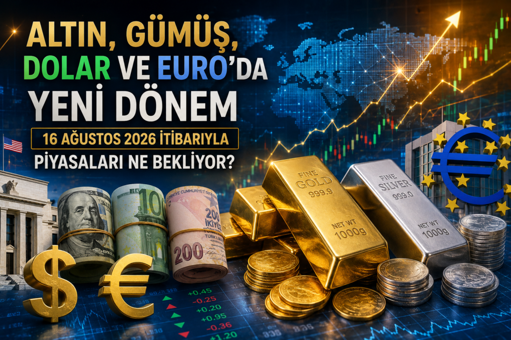 Altın, Gümüş, Dolar ve Euro’da Yeni Dönem: 16 Ağustos 2026 İtibarıyla Piyasaları Ne Bekliyor?
